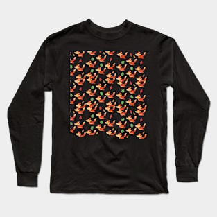 HAPPY Fox Pattern Long Sleeve T-Shirt